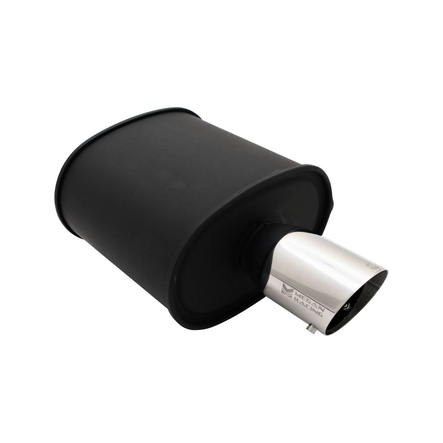 Megan Racing Universal M-OE Series 2.5" Inlet Exhaust Muffler (Matte Black Canister / Chrome Tip)