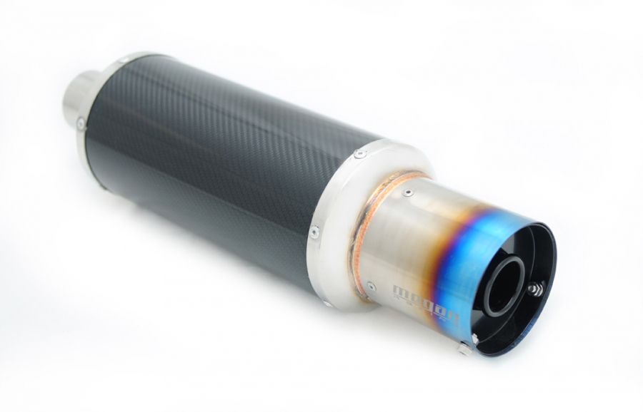 Megan Racing Universal Black M-SPECII Weld-on Muffler Titanium Flat Tip w/Silencer