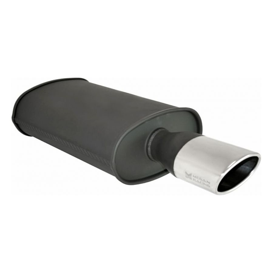 Megan Racing Universal Exhaust O-ST Muffler Black w/ Single Oval Tip