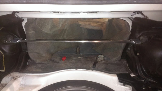 Megan Racing Rear Upper Polish Race Tower Brace Strut Bar for 1982-1991 BMW E30 3-Series