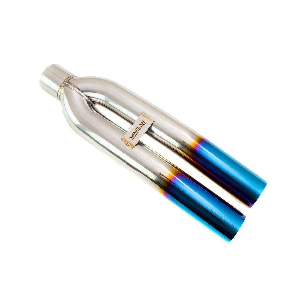 Megan Racing Universal 3" VIP Exhaust Tip "Blast Pipe" Style (weld-on) - Angled - Blue Tip - MR-UT-D3-BT-V2