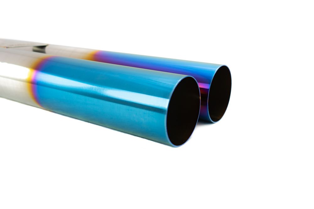 Megan Racing Universal 3" VIP Exhaust Tip "Blast Pipe" Style (weld-on) - Straight - Blue Tip - MR-UT-D3-BT