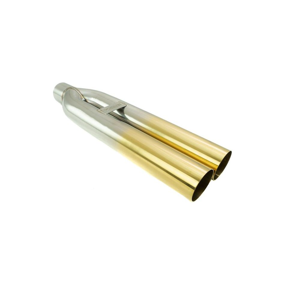 Megan Racing Universal 3" VIP Exhaust Tip "Blast Pipe" Style (weld-on) - Straight - Gold Tip - MR-UT-D3-GD
