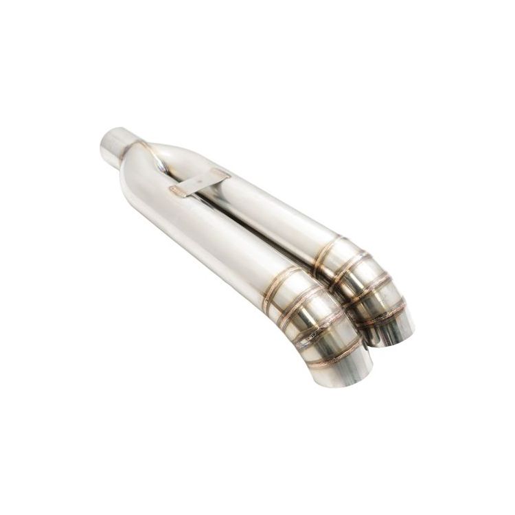 Megan Racing Universal Dual 3" VIP Exhaust Tip "Blast Pipe" Style (weld-on) - Turn Down - Stainless Tips - LW-UT-FD-D3
