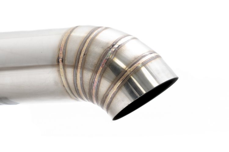 Megan Racing Universal 3" to 4" VIP Exhaust Tips "Blast Pipes" Style - Single - Turn Down - Stainless Tip - MR-UT-FD-S4