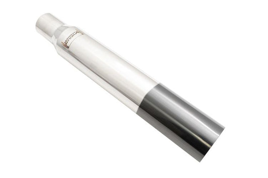 Megan Racing Universal (Metallic/Black Chrome Straight Tip) 3" to 4" VIP Exhaust Blast Tube Muffler Tip