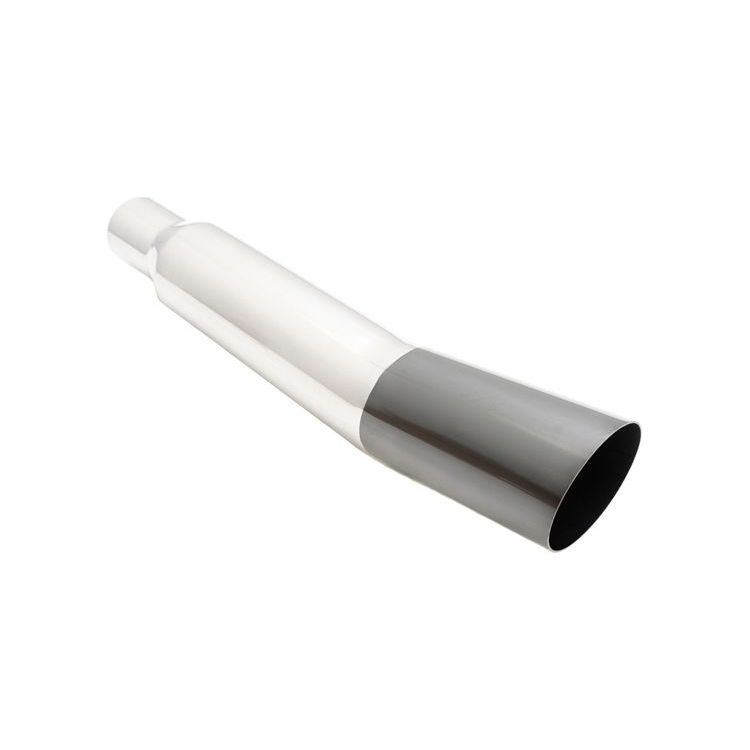 Megan Racing Universal 3" to 4" VIP Exhaust Tips "Blast Pipes" Style - Single - Angled - Black Chrome Tip - MR-UT-S4-BC-V2