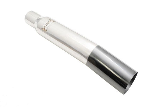 Megan Racing Universal (Metallic/Black Chrome Angled Tip) 3" to 4" VIP Exhaust Blast Tube Muffler Tip