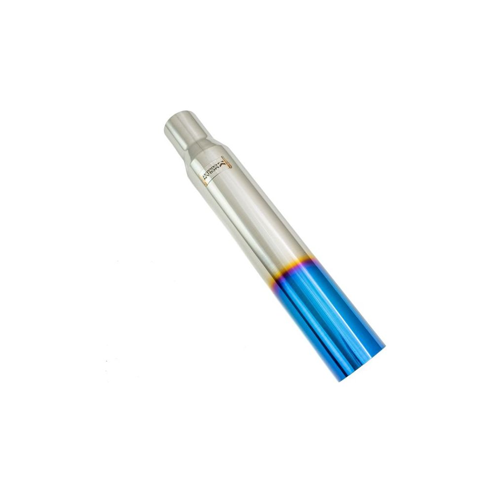 Megan Racing Universal 3" to 4" VIP Exhaust Tips "Blast Pipes" Style - Single - Straight - Blue Tip - MR-UT-S4-BT