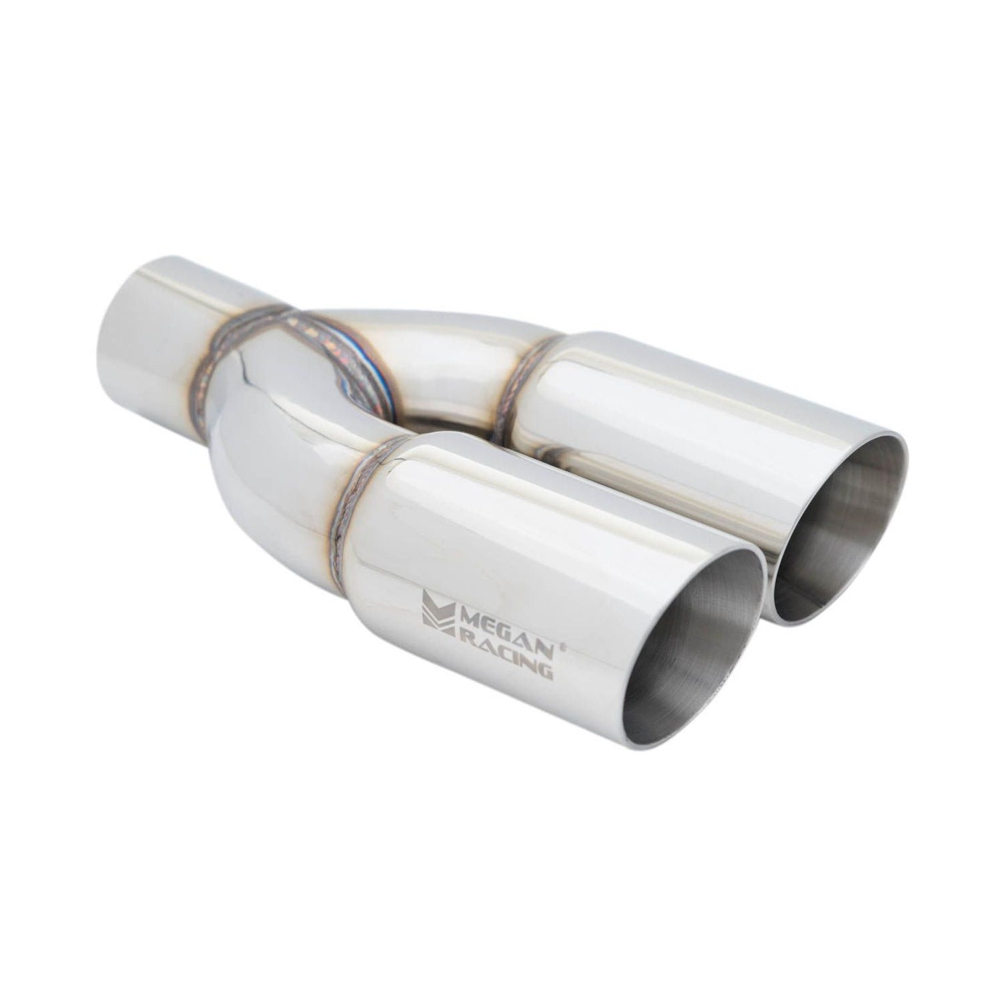 Megan Racing Universal 3" Dual Tips Round Slanted Universal Muffler Tip Passenger Side