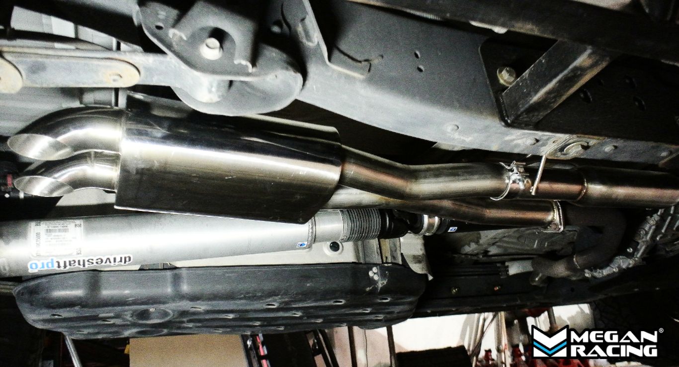 Megan Racing "Turn-Down" Cat-Back Exhaust System for 2014–2021 Toyota Tundra (CrewMax Cab, 5.7L V8) — MR-CBS-TTU14-57