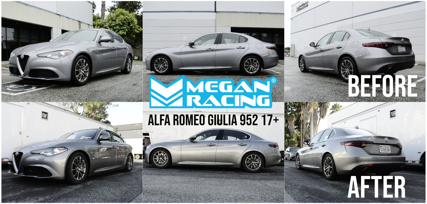 Megan Racing Euro Series Coilover Kit for 2017+ Alfa Romeo Giulia (952 Chassis, Excludes Quadrifoglio)