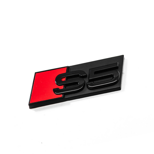 "S5" Gloss Black Nameplate Emblem For Front Grill Fits Audi