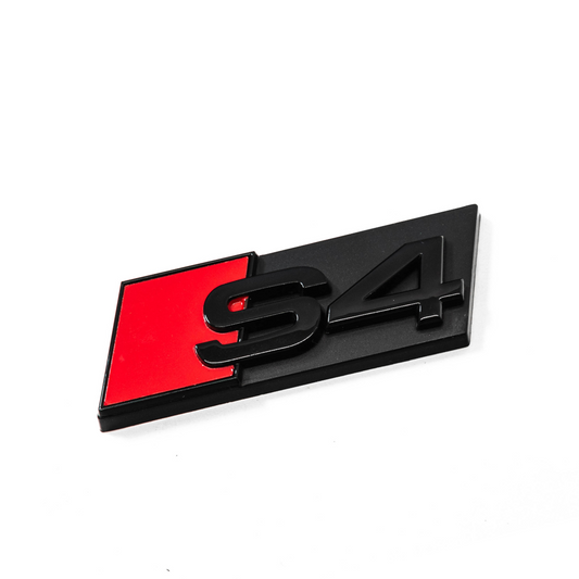 "S4" Gloss Black Nameplate Emblem For Front Grill Fits Audi