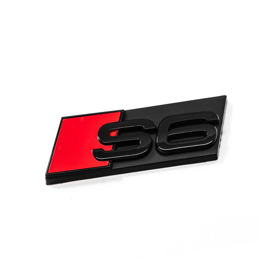 "S6" Gloss Black Nameplate Emblem For Front Grill Fits Audi