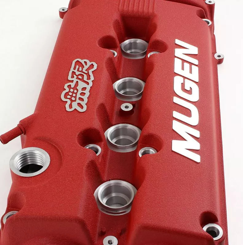 Mugen Style Rocker Engine Valve Cover Red Honda Civic Acura Integra B16, B17, B18C