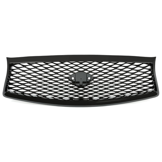 2014-2017 Infiniti Q50 JDM Style Front Grill Bumper Upper Grille Gloss Black Grill