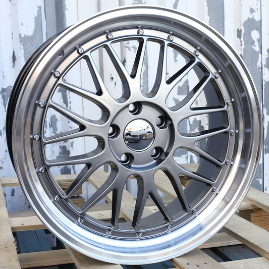 BBS LM Style Hyper Black Machined Lip Wheels