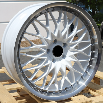 WKS-1 | Work VS-XV Style Wheels | White Machined Lip