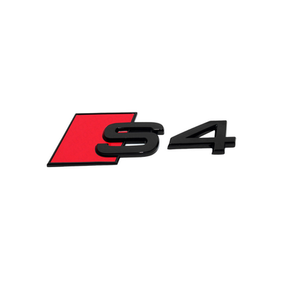 "S4" Gloss Black Raised Letter Emblem For Rear Trunk Lid Fits Audi