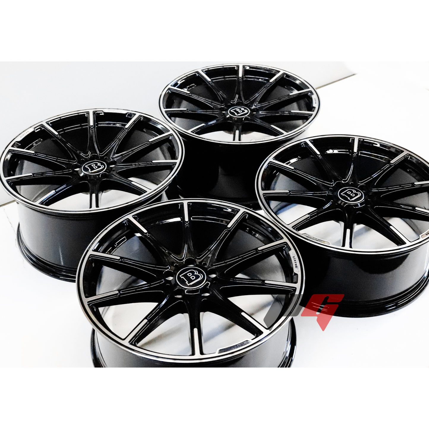 Mercedes Benz Wheels 19x8.5/19x9.5 (5x112) Black Machined fit S430 S500 S550 CL