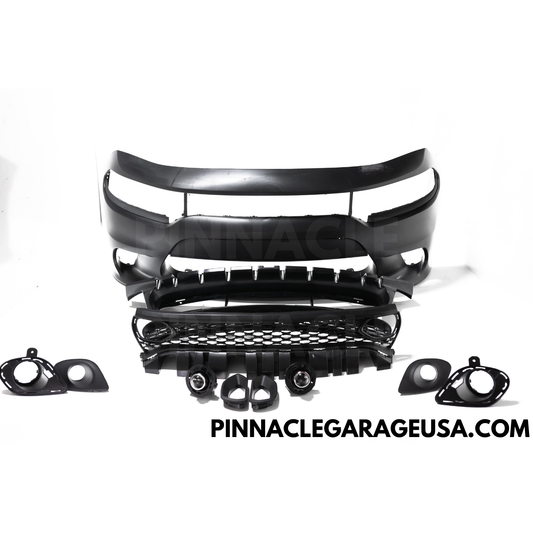 2015-2023 Dodge Charger To SRT Hellcat 2019 Style Front Bumper Cover Conversion w/ Fog Lights