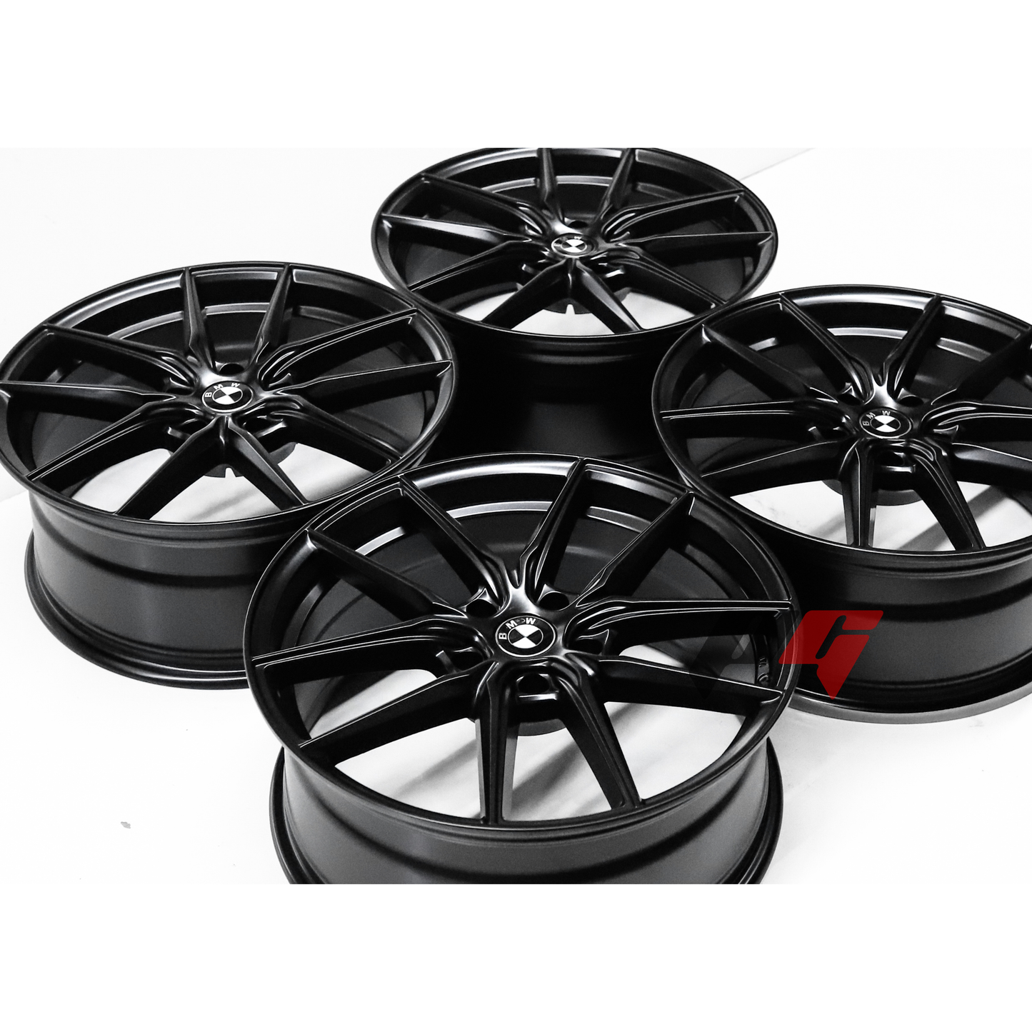 19"x8"+33 Black & Silver Flow Formed Wheels (5x120) for BMW