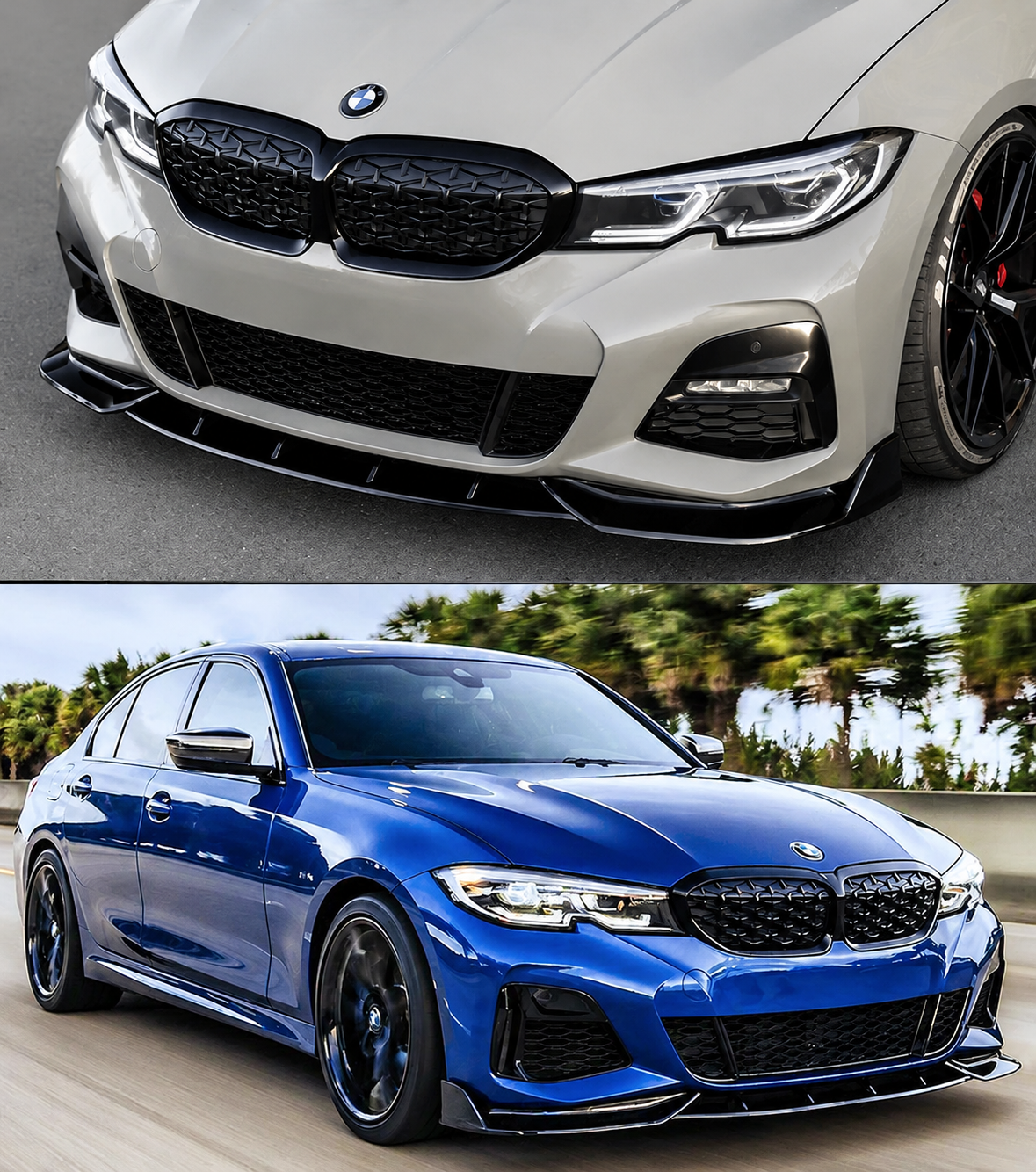 2019-2022 BMW G20 G28 3 Series 330i, M340i Front Bumper Splitter Lip