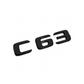 "C63" Gloss Black Raised Letter Emblem For Rear Trunk Lid Fits Mercedes C Class