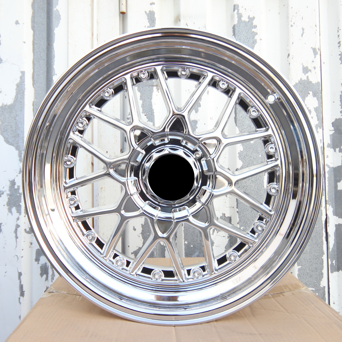 BTS-3 | BBS RS2 Style Wheels | White Chrome w/ Chrome Rivets