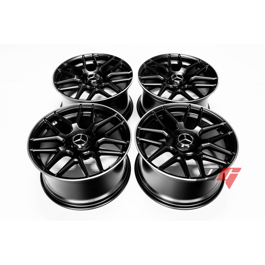 Mercedes Benz Wheels 20x8.5/20x9.5 5x112 Black Machined fit C E Class 250 280 300 350