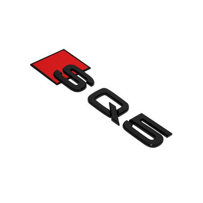 "SQ5" Gloss Black Raised Letter Emblem For Rear Trunk Lid Fits Audi
