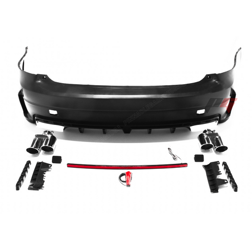 2006-2013 LEXUS PG STYLE V1 IS250, IS350 Rear Bumper Cover w/ Mufflers & 3rd Brake Light