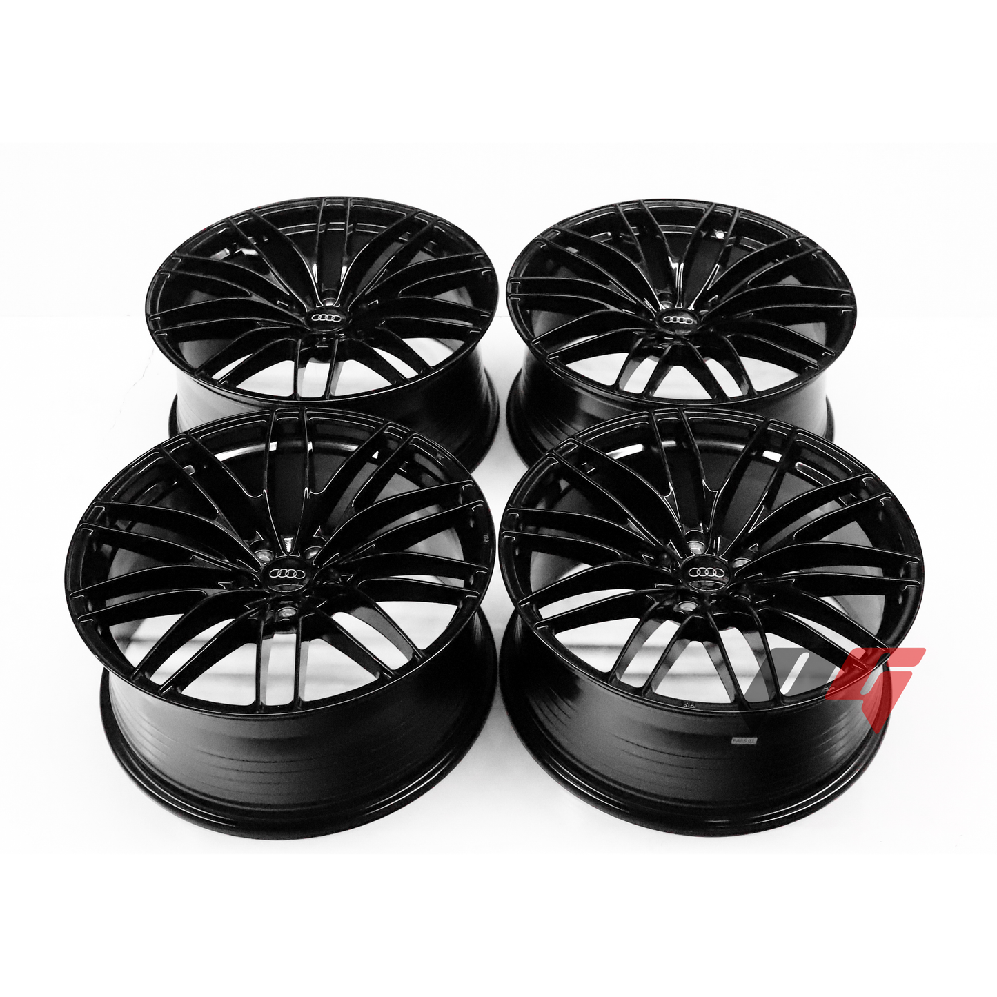 HR21 Style 19x8.5+40 (5x112) Gloss Black Wheels fit AUDI