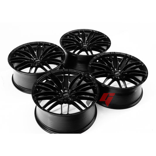 HR21 Style 19x8.5+40 (5x112) Gloss Black Wheels fit AUDI