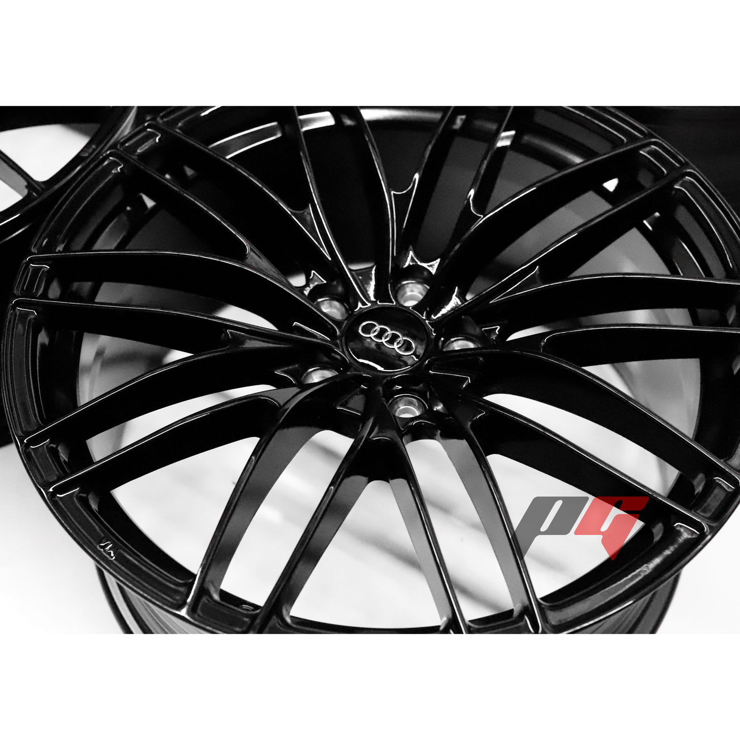 HR21 Style 19x8.5+40 (5x112) Gloss Black Wheels fit AUDI