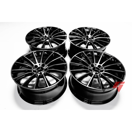 Mercedes Benz Wheels 19x8.5/19x9.5 5x112 Black Machined fit A Class B Class C Class 180 200 220 300 400