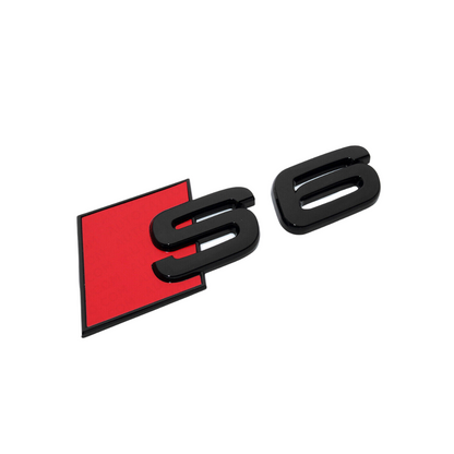 "S6" Gloss Black Raised Letter Emblem For Rear Trunk Lid Fits Audi