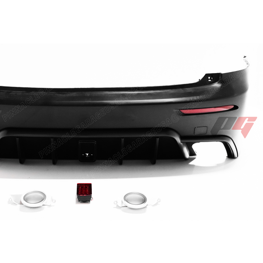 2006-2013 LEXUS PG STYLE V2 IS250, IS350 Rear Bumper Cover w/ Mufflers & 3rd Brake Light