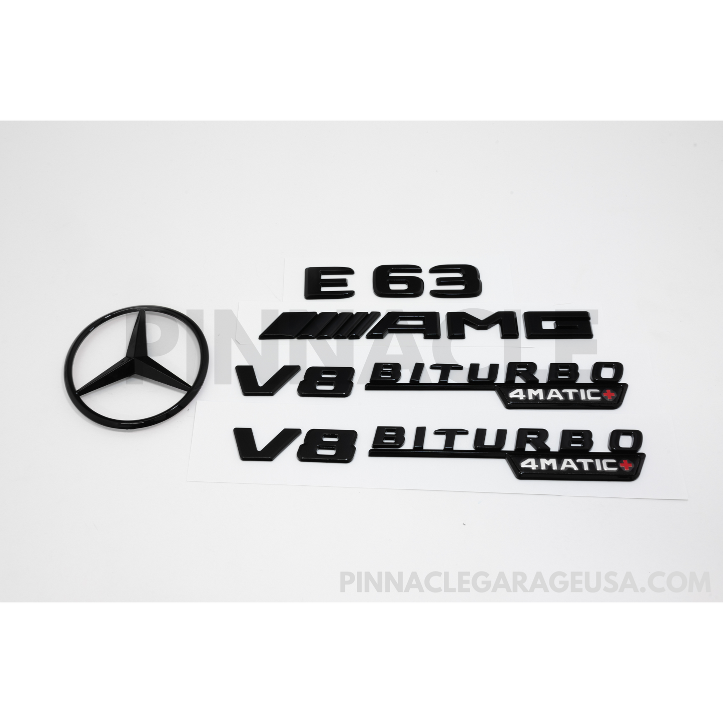 Mercedes-Benz W213 E63 AMG Gloss Black Emblem Pack