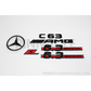 Mercedes-Benz W204 C63 AMG Gloss Black Emblem Pack