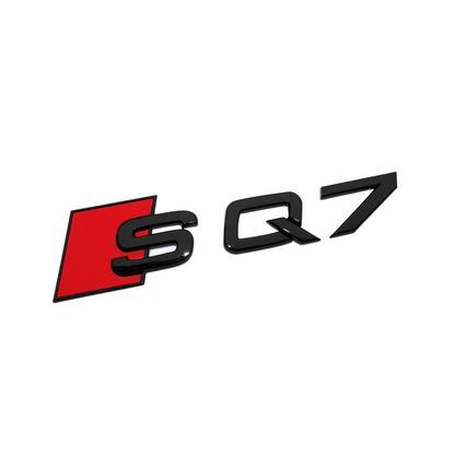"SQ7" Gloss Black Raised Letter Emblem For Rear Trunk Lid Fits Audi