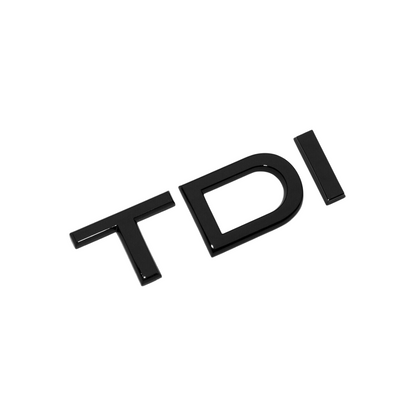 "TDI" Gloss Black Raised Letter Emblem For Rear Trunk Lid Fits Audi