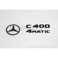 Mercedes-Benz W205 C400 AMG Gloss Black Emblem Pack