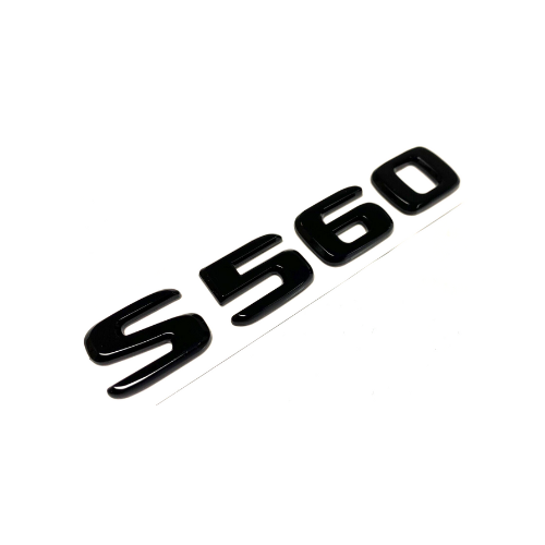 "S560" Gloss Black Raised Letter Emblem For Rear Trunk Lid Fits Mercedes S Class