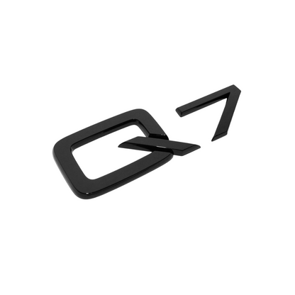 "Q7" Gloss Black Raised Letter Emblem For Rear Trunk Lid Fits Audi