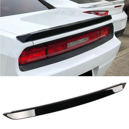 2008-2023 Dodge Challenger SRT Style Gloss Black Rear Trunk Wing Spoiler Lip