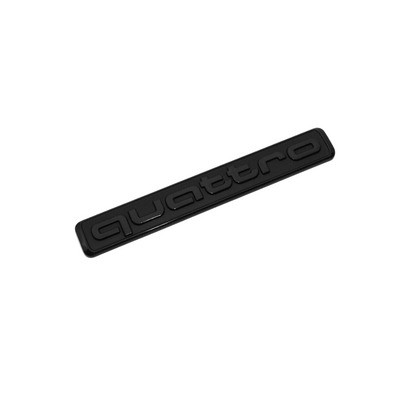 "Quattro" Gloss Black Nameplate Emblem For Rear Trunk Lid Fits Audi