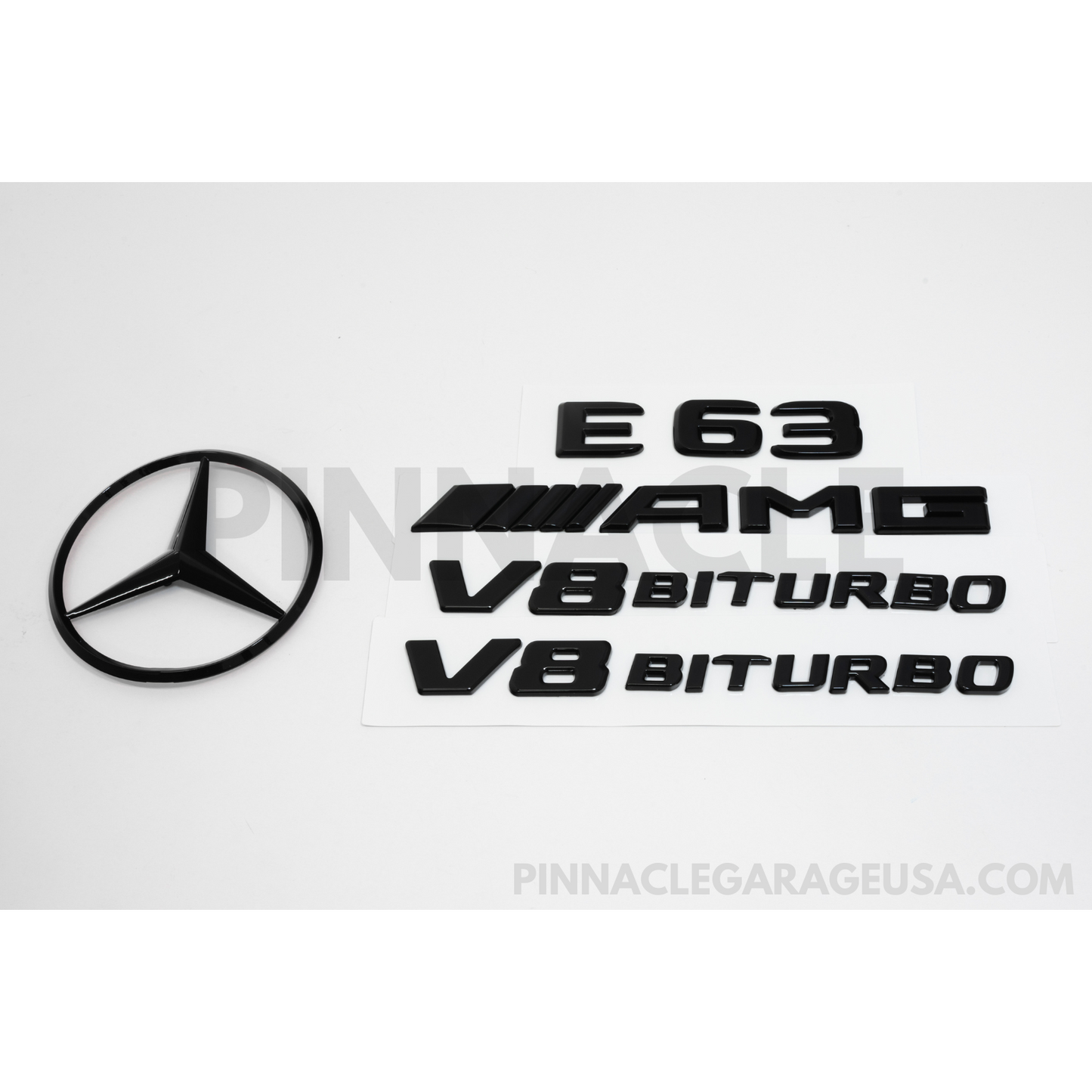 Mercedes-Benz W212 E63 AMG Gloss Black Emblem Pack