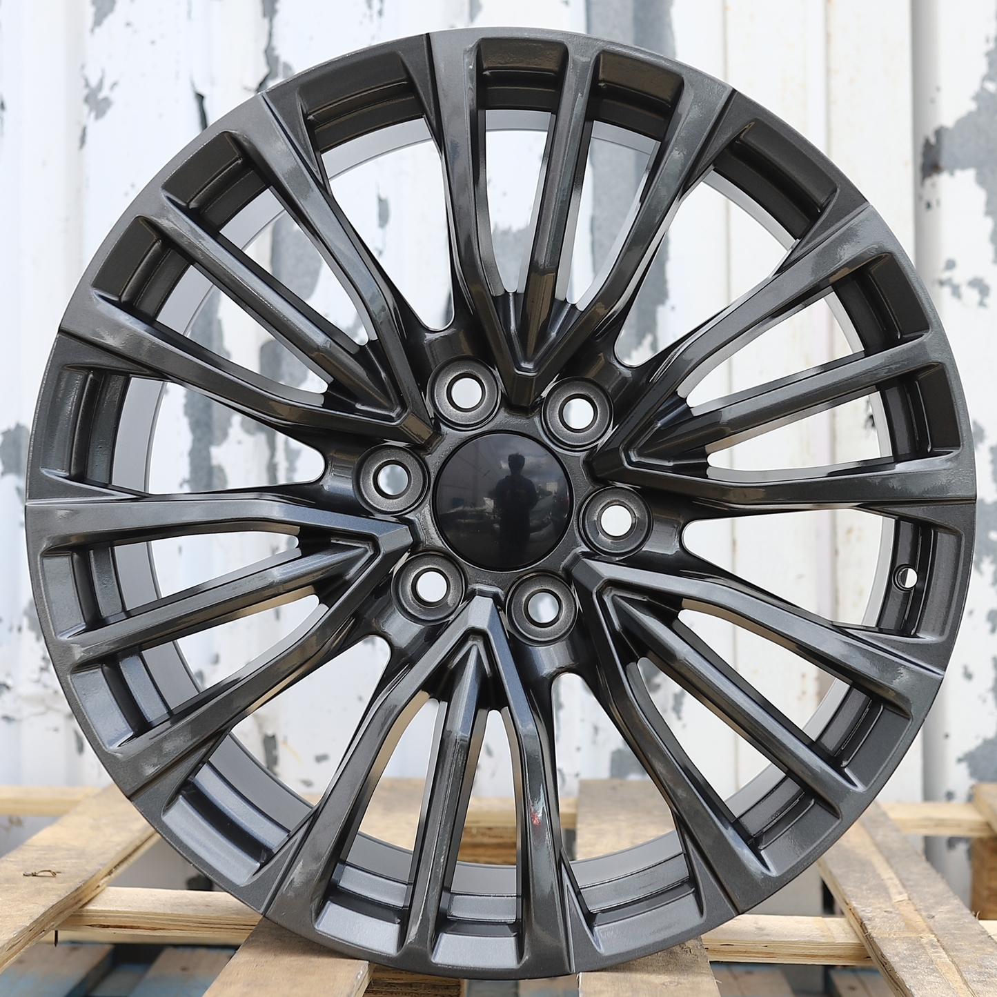 22x9" Gray Wheels (6x139.7) Fits Chevy Tahoe Suburban GMC Yukon Cadillac Escalade